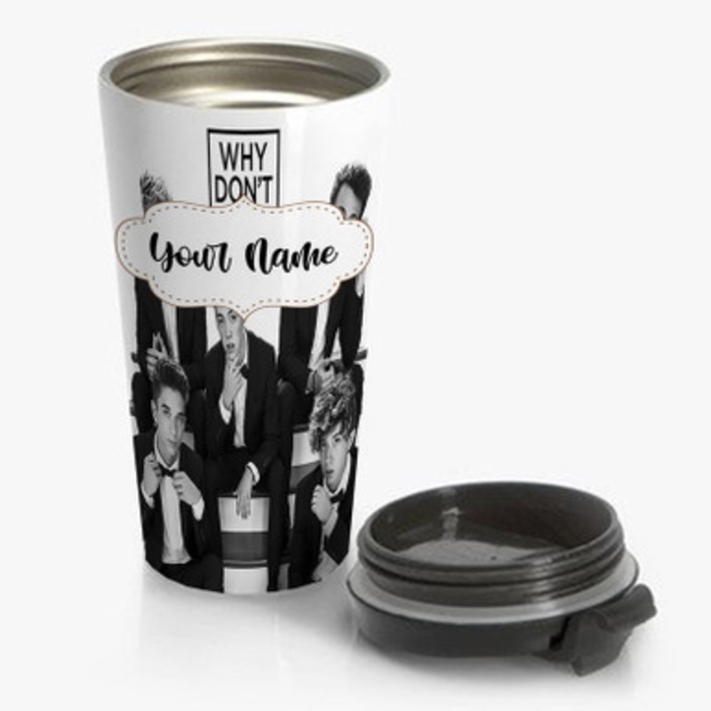 Pastele Why Don t We Custom Personalized Name Stainless Steel Travel Mug