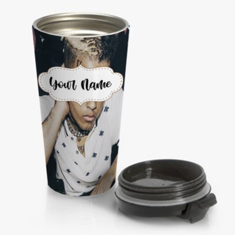 Pastele XXXTentacion Art Custom Personalized Name Stainless Steel Travel Mug