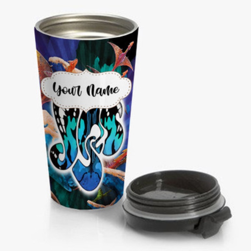 Pastele Yes Band Custom Personalized Name Stainless Steel Travel Mug