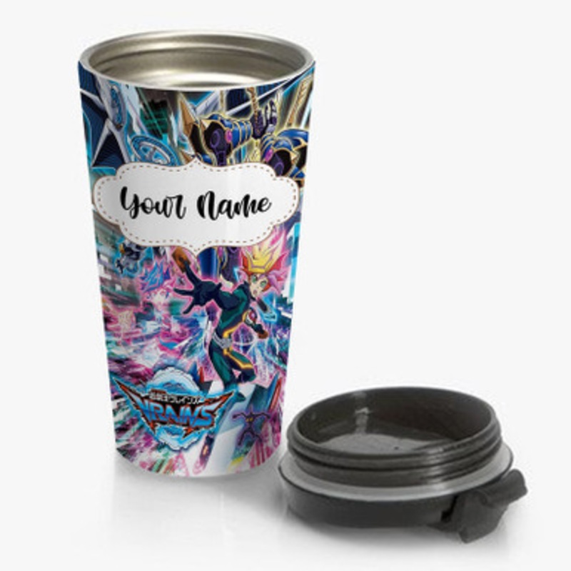 Pastele Yu Gi Oh VRAINS Custom Personalized Name Stainless Steel Travel Mug