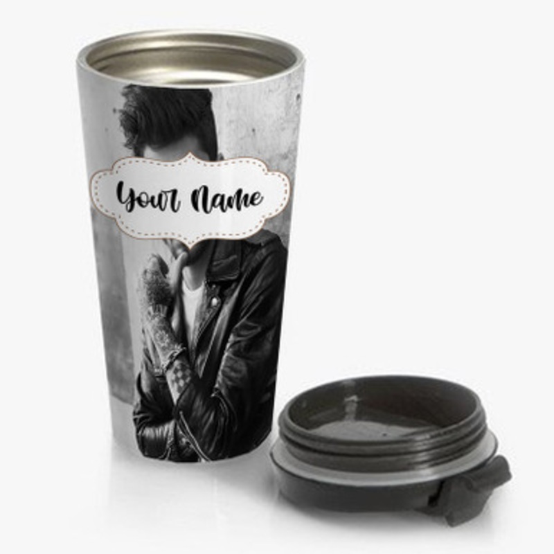 Pastele Zayn Malik Custom Personalized Name Stainless Steel Travel Mug