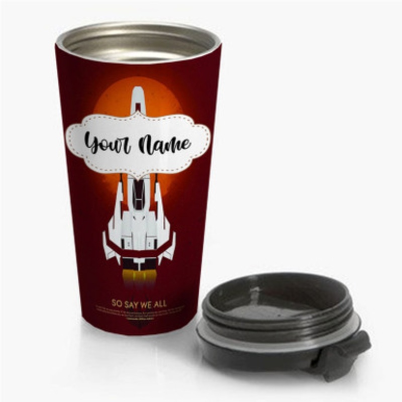 Pastele Battlestar Galactica So Say We All Custom Personalized Name Stainless Steel Travel Mug