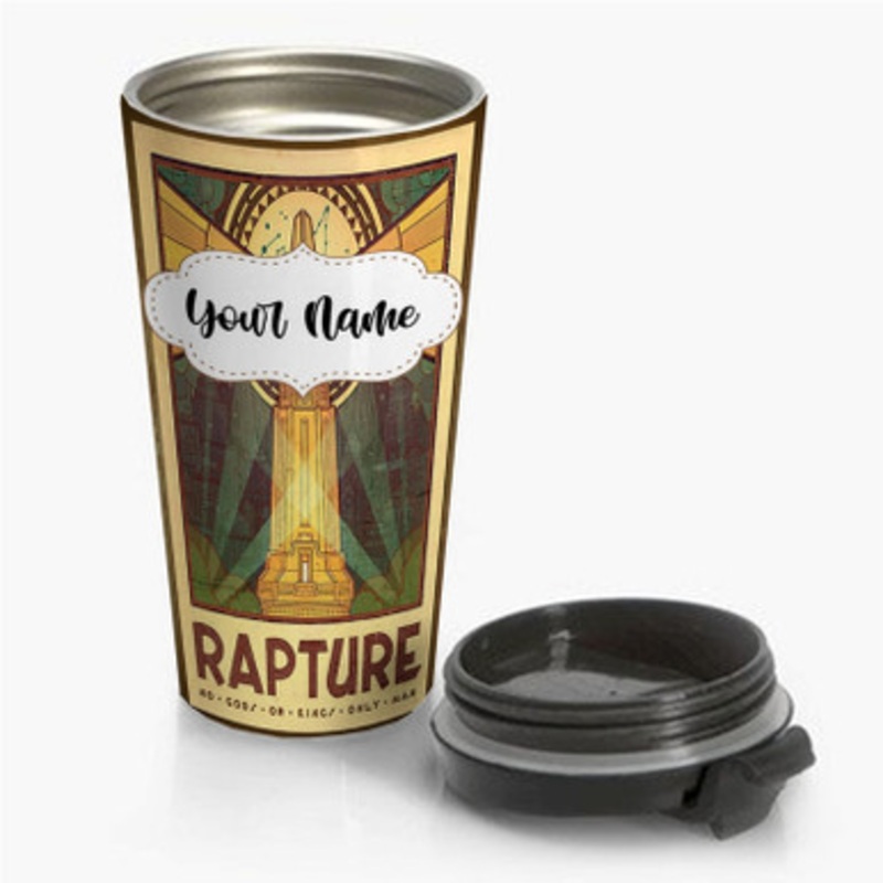 Pastele Bio Shock Rapture Tourism New Custom Personalized Name Stainless Steel Travel Mug