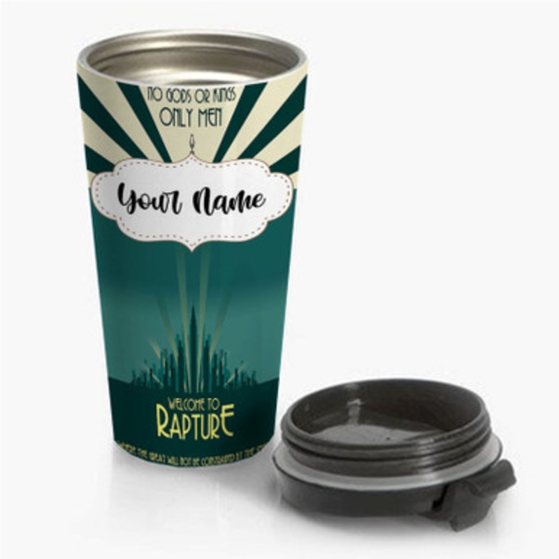 Pastele Bioshock Welcome To Rapture Custom Personalized Name Stainless Steel Travel Mug