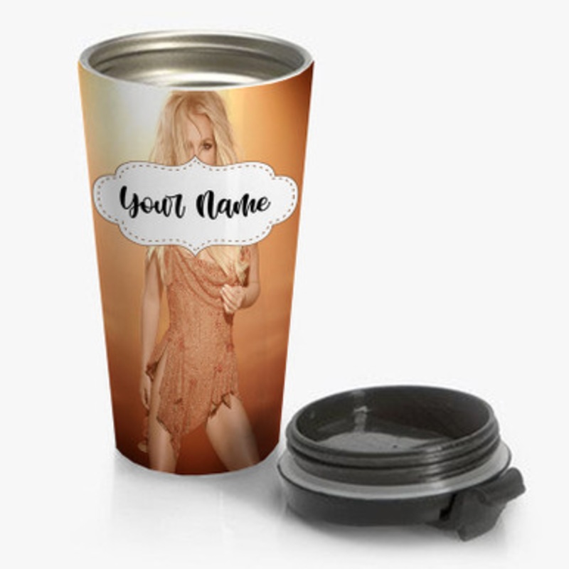 Pastele Britney Spears Piece of Me Custom Personalized Name Stainless Steel Travel Mug