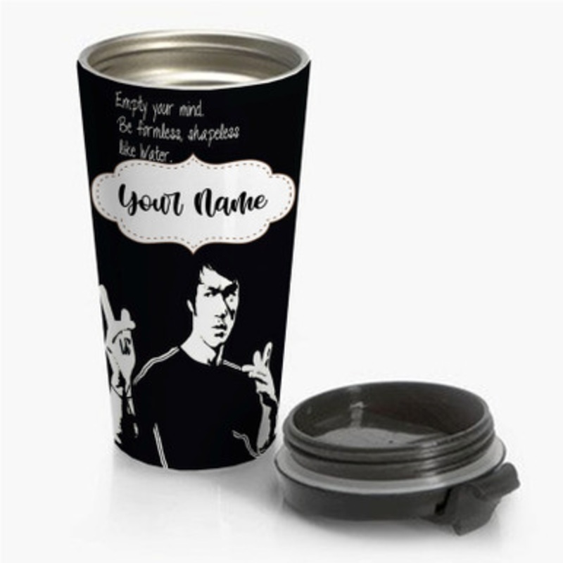 Pastele Bruce Lee Quotes Custom Personalized Name Stainless Steel Travel Mug