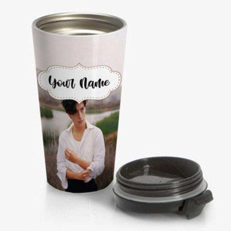 Pastele Cole Sprouse Art Custom Personalized Name Stainless Steel Travel Mug