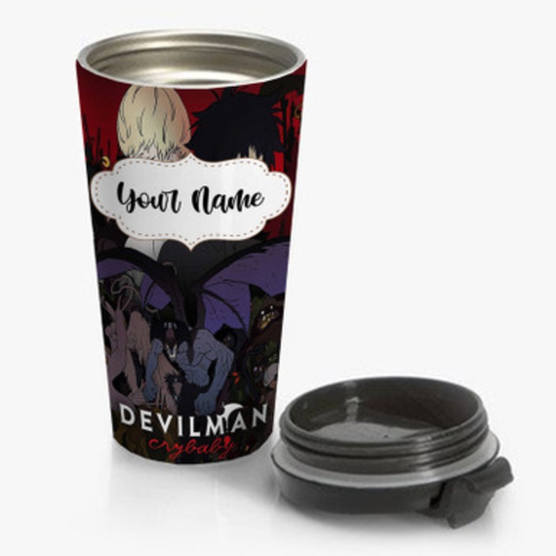 Pastele Devilman Crybaby Custom Personalized Name Stainless Steel Travel Mug