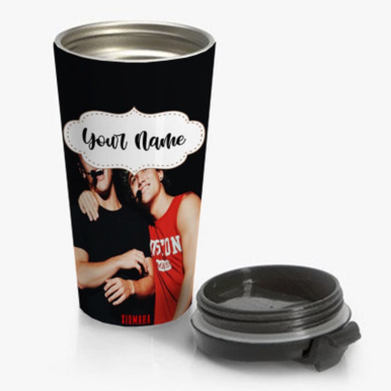 Pastele Dolan Twins Art Custom Personalized Name Stainless Steel Travel Mug