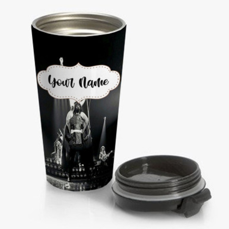 Pastele Freddie Mercury Darth Vader Custom Personalized Name Stainless Steel Travel Mug