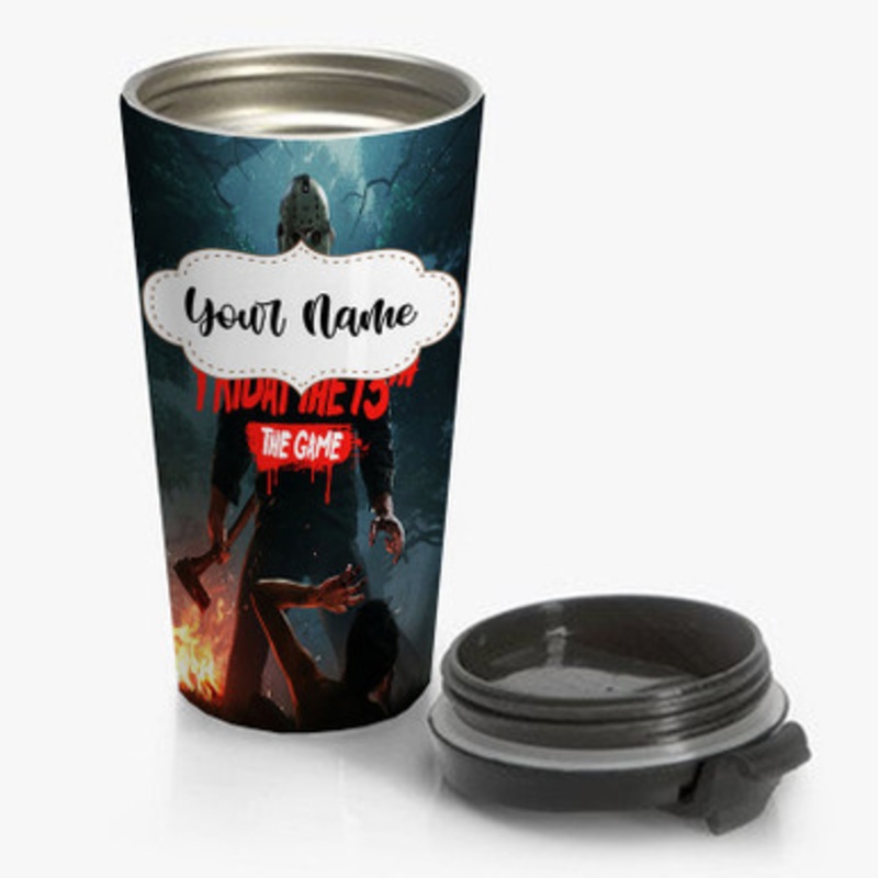 Pastele Friday the 13th The Game Art Custom Personalized Name Stainless Steel Travel Mug