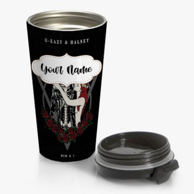 Pastele G Eazy and Halsey Custom Personalized Name Stainless Steel Travel Mug