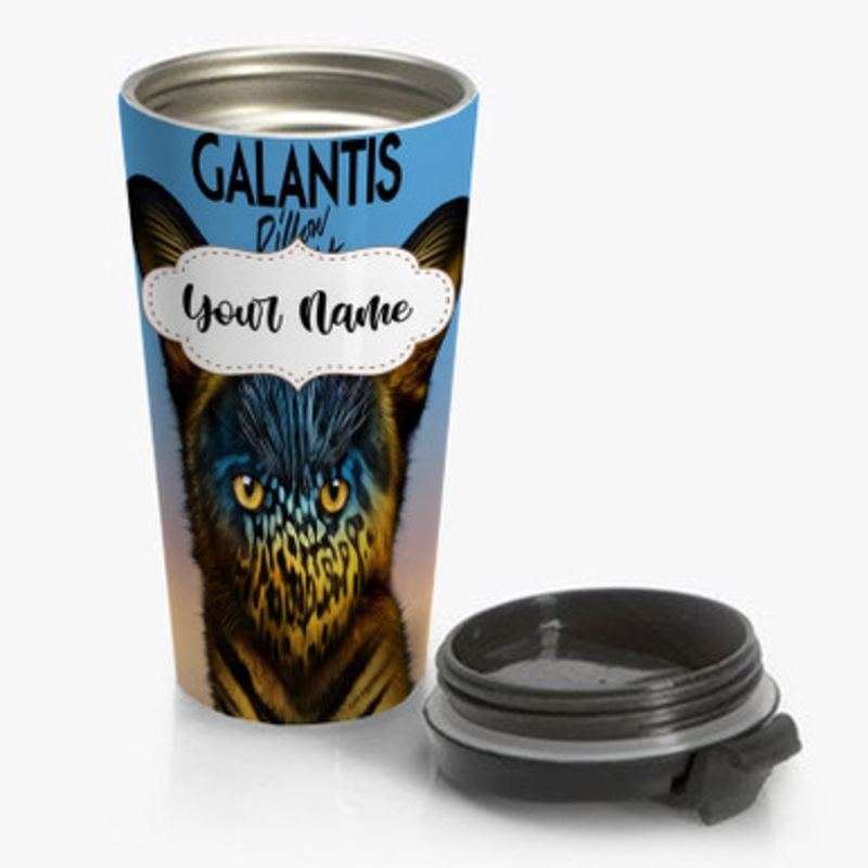 Pastele Galantis Pillow Fight Custom Personalized Name Stainless Steel Travel Mug