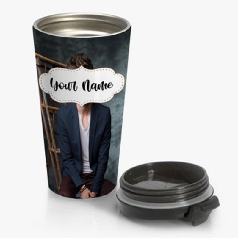 Pastele Grant Gustin Custom Personalized Name Stainless Steel Travel Mug