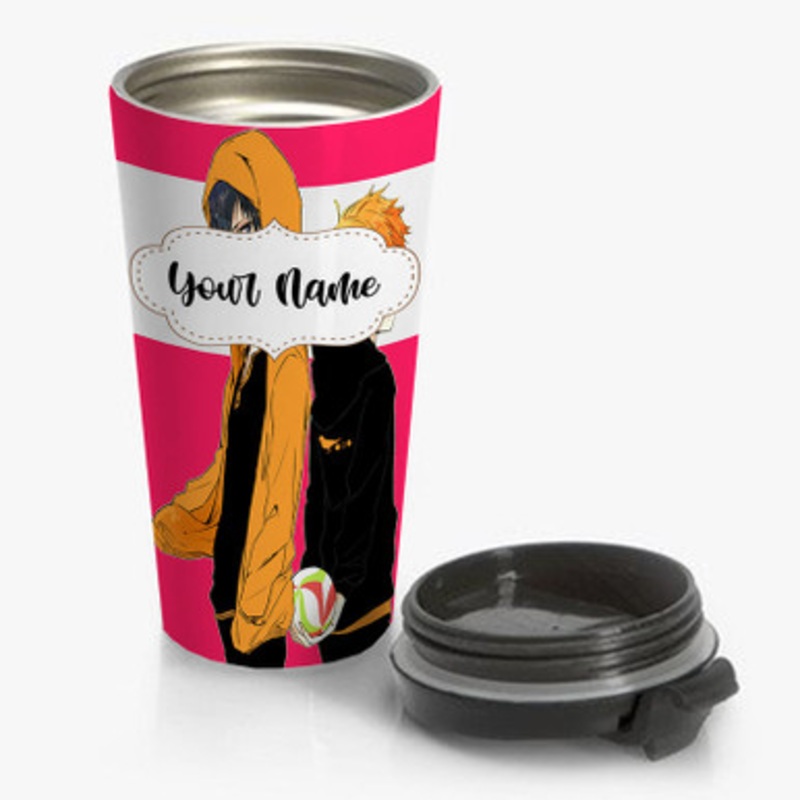 Pastele Haikyuu Custom Personalized Name Stainless Steel Travel Mug