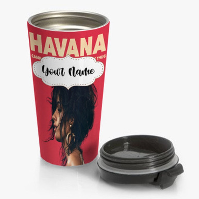 Pastele Havana Camila Cabello Feat Young Thug Custom Personalized Name Stainless Steel Travel Mug