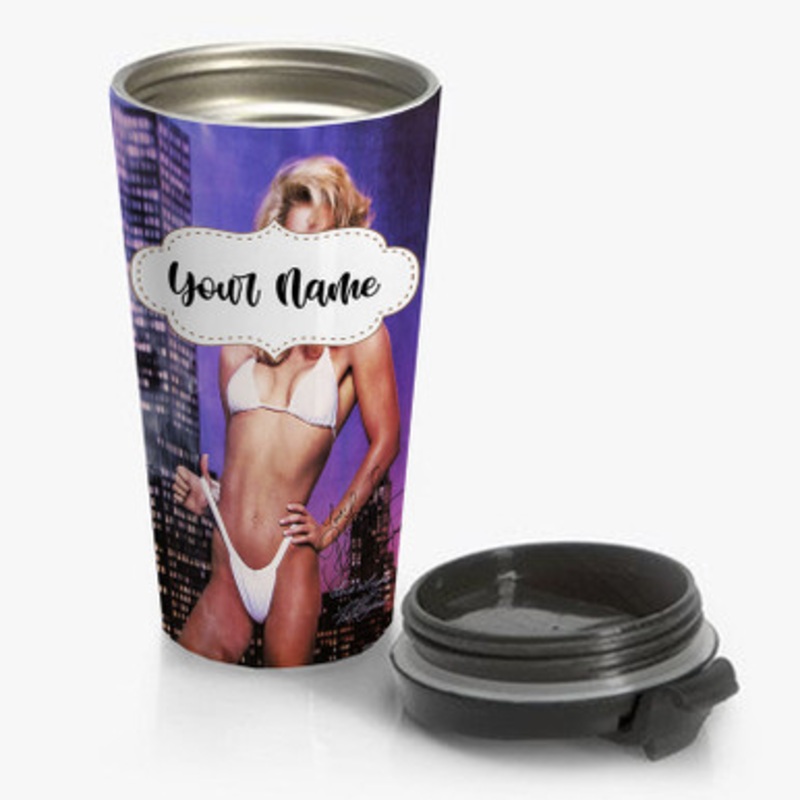 Pastele Heather THomas Custom Personalized Name Stainless Steel Travel Mug