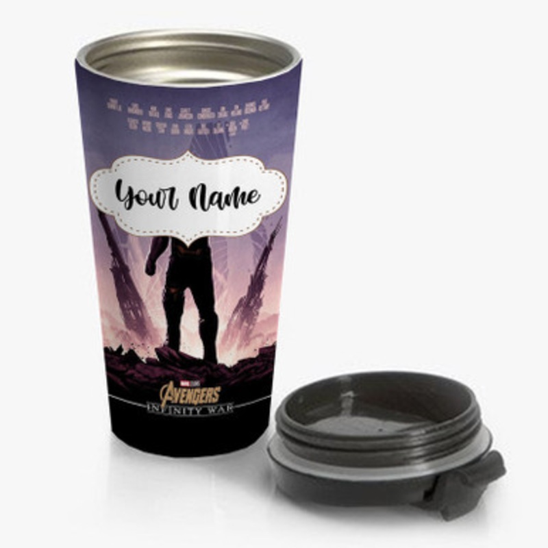 Pastele Infinity War Thanos Custom Personalized Name Stainless Steel Travel Mug