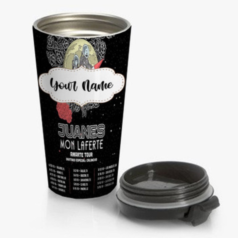 Pastele Juanes Mon Laferte Amarte Tour Custom Personalized Name Stainless Steel Travel Mug