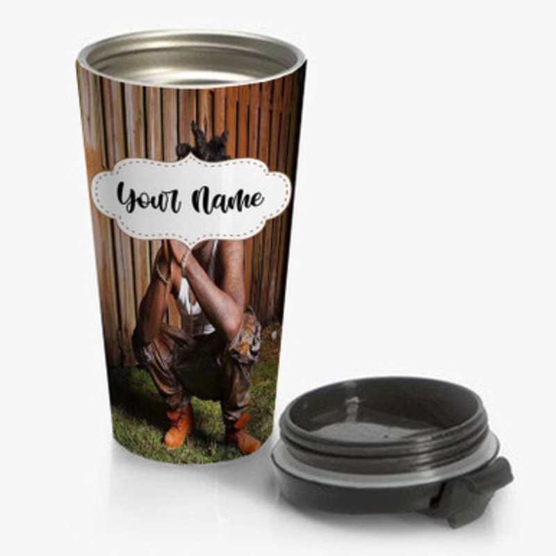 Pastele Kodak Black Just A Wrap Custom Personalized Name Stainless Steel Travel Mug