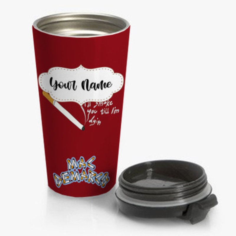 Pastele Mac De Marco Ode to Viceroy Custom Personalized Name Stainless Steel Travel Mug