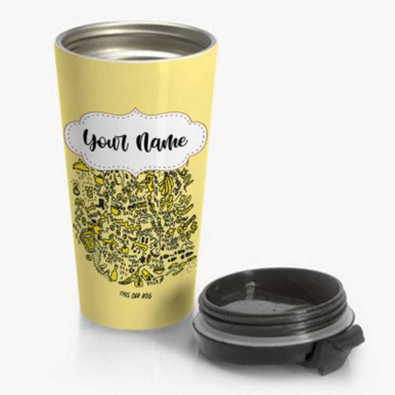 Pastele Mac De Marco This Old Dog Custom Personalized Name Stainless Steel Travel Mug