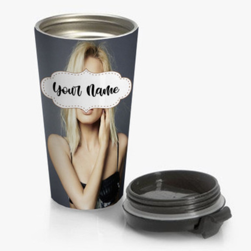 Pastele Margot Robbie New Custom Personalized Name Stainless Steel Travel Mug