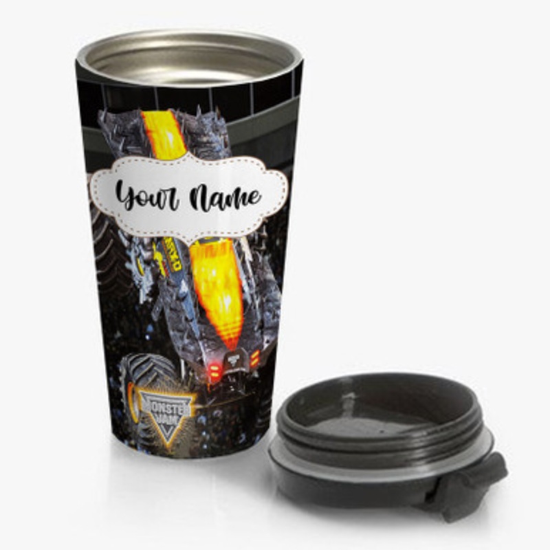 Pastele Max D Monster Jam Custom Personalized Name Stainless Steel Travel Mug