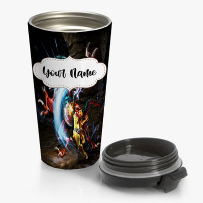 Pastele Metroid Samus Returns Custom Personalized Name Stainless Steel Travel Mug