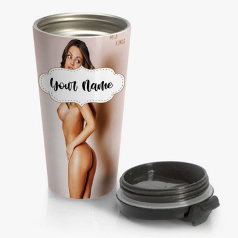 Pastele Mila Kunis New Custom Personalized Name Stainless Steel Travel Mug