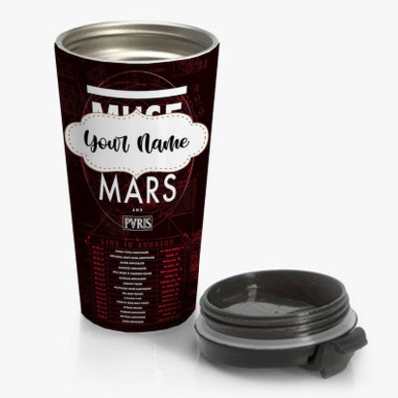 Pastele Muse Thirty Seconds to Mars PVRIS Tour 2017 Custom Personalized Name Stainless Steel Travel Mug