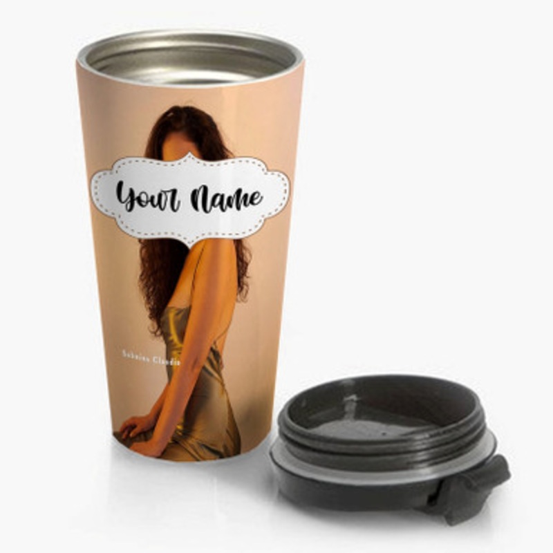 Pastele Sabrina Claudio Custom Personalized Name Stainless Steel Travel Mug