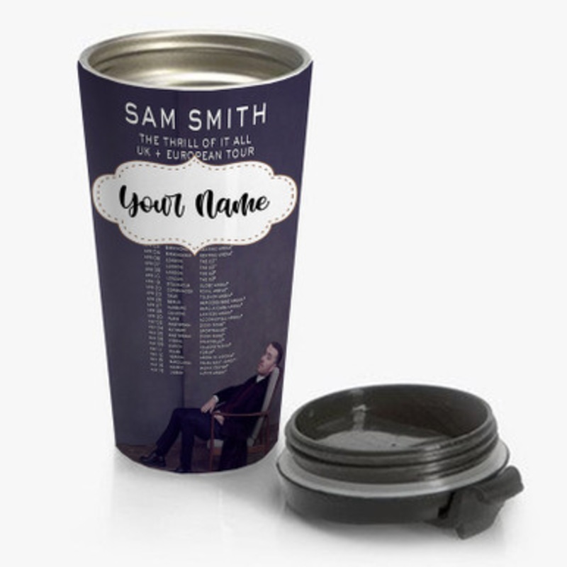 Pastele Sam Smith Tour 2018 Custom Personalized Name Stainless Steel Travel Mug