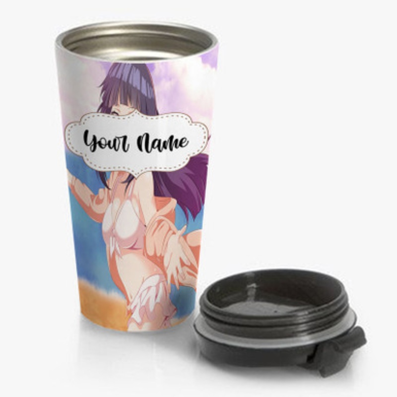 Pastele Sexy Hinata Hyuga Custom Personalized Name Stainless Steel Travel Mug