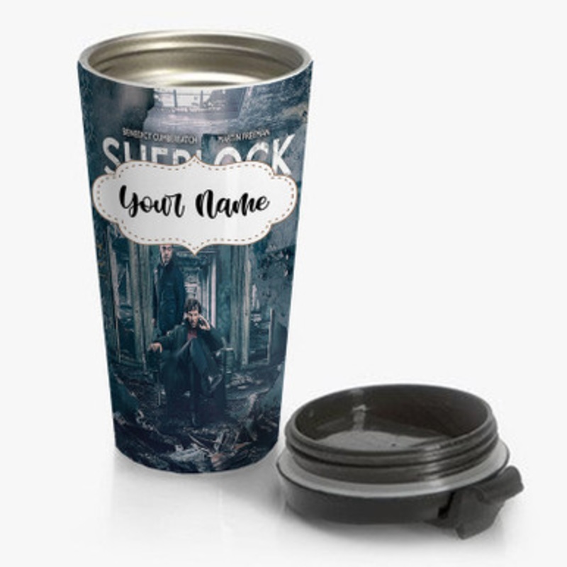 Pastele Sherlock Series 4 Custom Personalized Name Stainless Steel Travel Mug