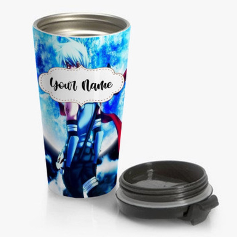 Pastele The Ultimate Ninja Kakashi Hatake Naruto Custom Personalized Name Stainless Steel Travel Mug