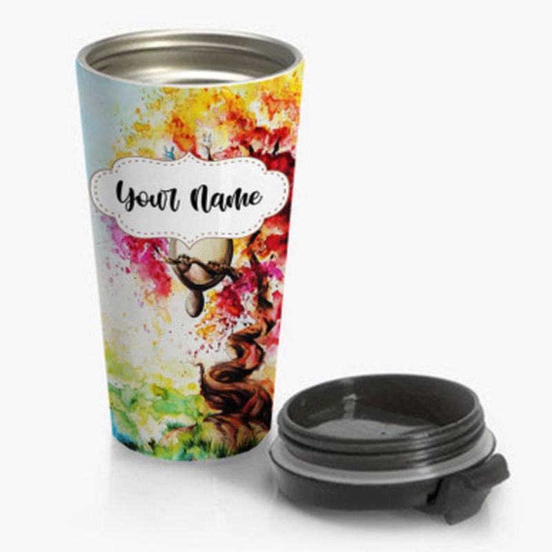 Pastele Totoro Studio Ghibli Custom Personalized Name Stainless Steel Travel Mug