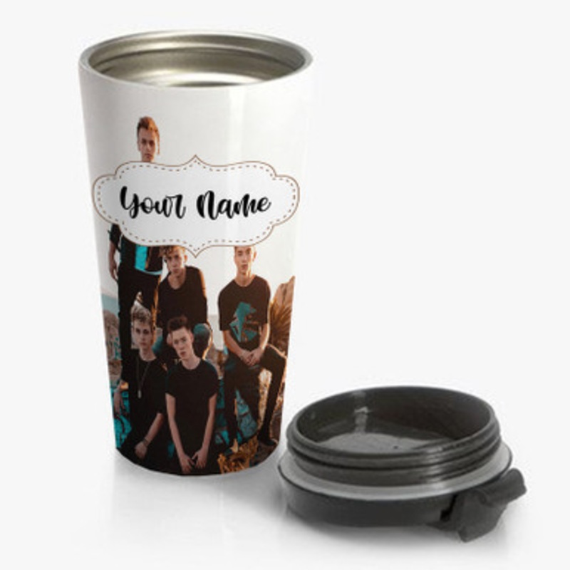 Pastele Why Don t We Art Custom Personalized Name Stainless Steel Travel Mug