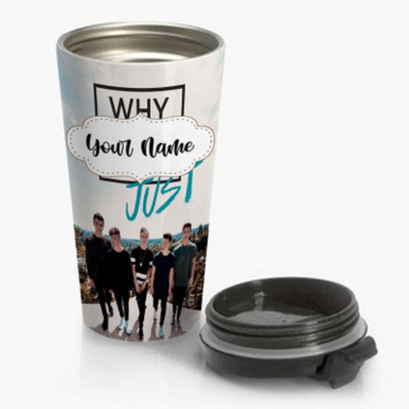 Pastele Why Don t We Just Custom Personalized Name Stainless Steel Travel Mug