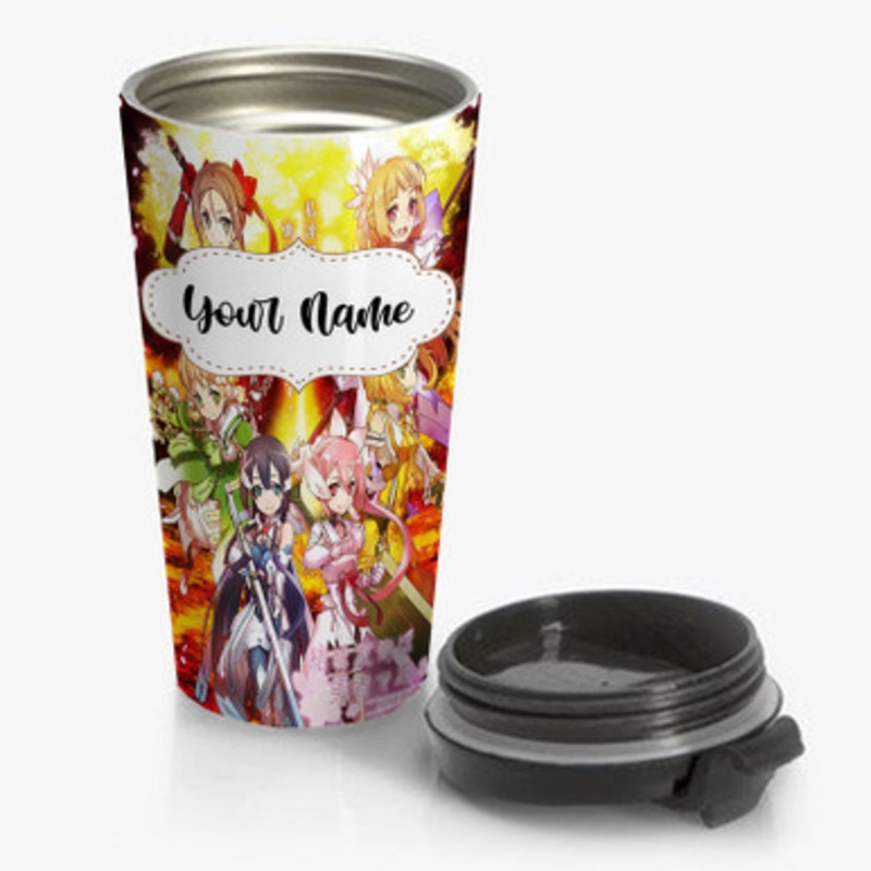 Pastele Yuki Yuna is a Hero 3 Custom Personalized Name Stainless Steel Travel Mug