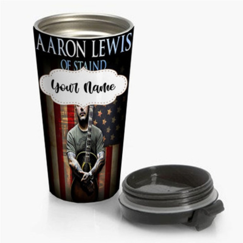 Pastele Aaron Lewis Custom Personalized Name Stainless Steel Travel Mug