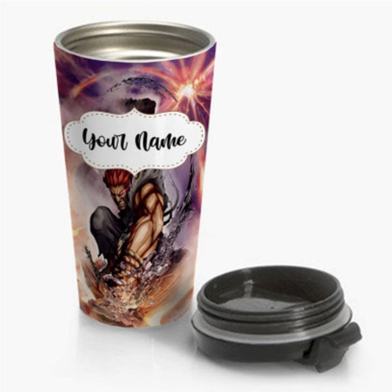 Pastele Akuma Street Fighter Custom Personalized Name Stainless Steel Travel Mug