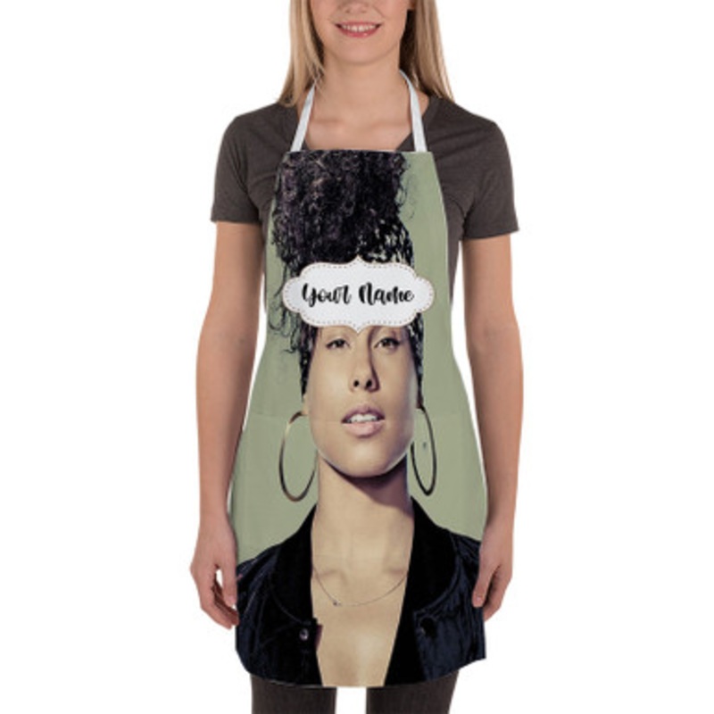 Pastele Alicia Keys Custom Personalized Name Kitchen Apron