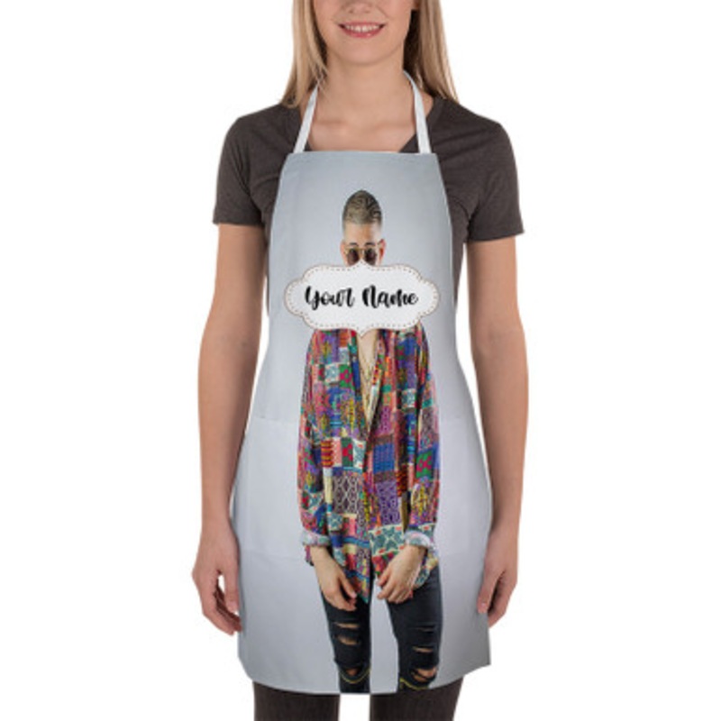 Pastele Bad Bunny Custom Personalized Name Kitchen Apron