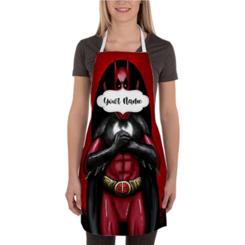 Pastele Batpool Batman Deadpool Custom Personalized Name Kitchen Apron