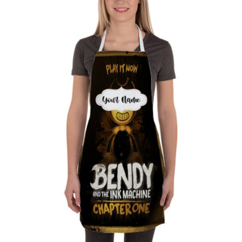 Pastele Bendy and the Ink Machine Art Custom Personalized Name Kitchen Apron