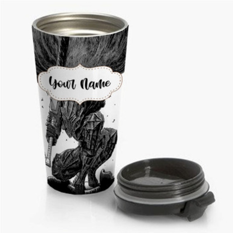Pastele Berserker Armour Custom Personalized Name Stainless Steel Travel Mug
