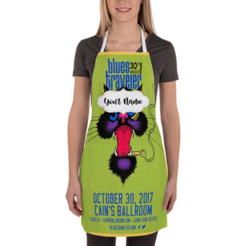 Pastele Blues Traveler Custom Personalized Name Kitchen Apron