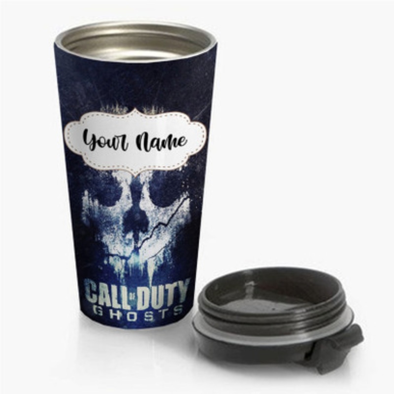 Pastele Call Of Duty Ghosts Custom Personalized Name Stainless Steel Travel Mug