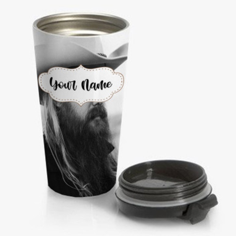 Pastele Chris Stapleton Custom Personalized Name Stainless Steel Travel Mug